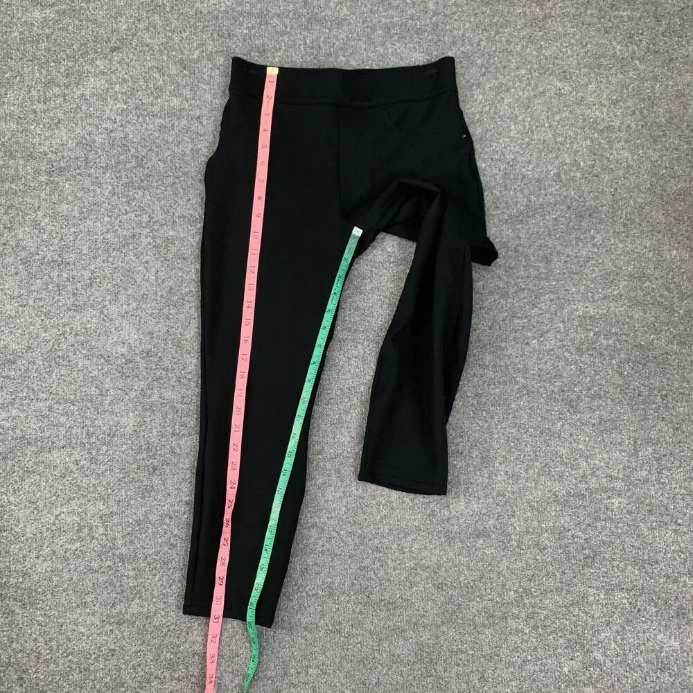 Spanx Pant Womens SP Small Petite The Perfect Black Ankle Ponte Knit Pull On